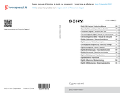 Sony Cyber-shot DSC-HX60 Mode D'emploi