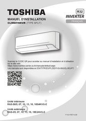 Toshiba RAS-10E2AVG-E Manuel D'installation