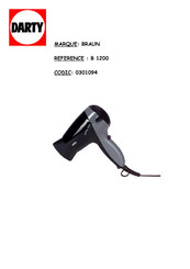Braun swing B 1200 Mode D'emploi