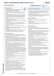 VDO Viewline Instructions De Montage