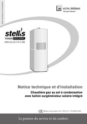 E.L.M. Leblanc Stellis SVB CS 22/170-2 HN Notice Technique Et D'installation