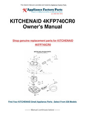 KitchenAid 4KFP740 Guide D'utilisation