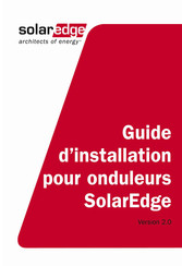 SolarEdge SE10k Guide D'installation