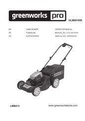 GreenWorks Pro GLM801600 Manuel De L'utilisateur