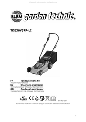Elem Garden Technic TDE36V37P-LI Traduction D'origine