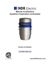 NDR Electric CV200-600-22 Manuel D'utilisation