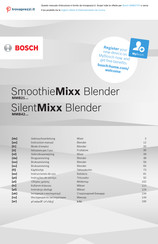 Bosch SmoothieMixx Blender MMB21P0 Mode D'emploi