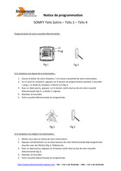 SOMFY Telis 4 Soliris RTS Patio Notice De Programmation