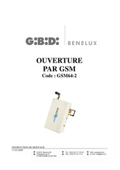 GiBiDi BENELUX GSM64-2 Instructions De Montage