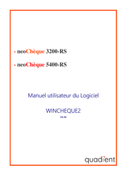 quadient neoCheque 5400-RS Manuel Utilisateur