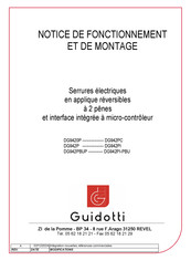 Guidotti DG9420P Notice De Fonctionnement Et De Montage