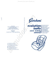 Giordani evolution isofix Guide D'utilisation