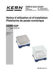 KERN TKDP 10K-3-B Notice D'utilisation Et D'installation