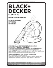 Black & Decker FLEX HFVB315J Manuel D'instructions