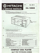 Hitachi DA-1000R Manuel De Service