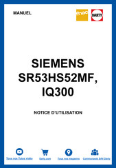 Siemens SR53HS52MF Manuel D'utilisation