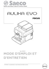 Saeco AULIKA EVO FOCUS SUP040 E Mode D'emploi Et D'entretien