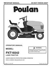 Poulan PXT16542 Manuel D'utilisation