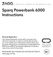 Zagg Sparq Powerbank 6000 Manuel D'instructions