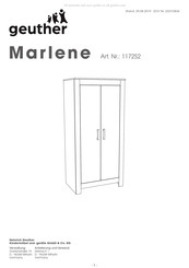 Geuther Marlene 1172S2 Instructions De Montage