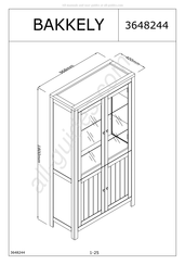 Jysk BAKKELY 3648244 Instructions De Montage