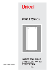 Unical DSP 110 inox Notice Technique D'installation Et D'entretien