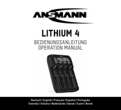 ANSMANN LITHIUM 4 Manuel D'utilisation