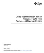 Sun Microsystems StorEdge 5310 NAS Guide D'administration