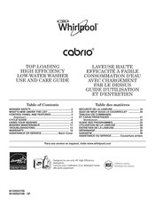 Whirlpool Cabrio WTW8900BC0 Guide D'utilisation Et D'entretien