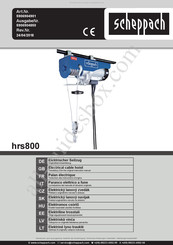 Scheppach hrs800 Traduction Des Instructions D'origine