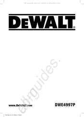 DeWalt DWE4997P Traduction De La Notice D'instructions Originale