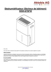 Aktobis AG WDH-870FW Mode D'emploi