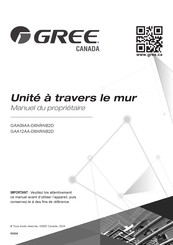 Gree Canada GAA09AA-D6NRNB2D Manuel Du Propriétaire