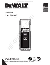 DeWalt DW065E Mode D'emploi