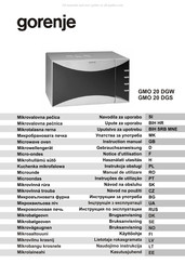 Gorenje GMO 20 DGW Notice D'utilisation