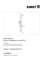 EHRET R75 Notice De Pose