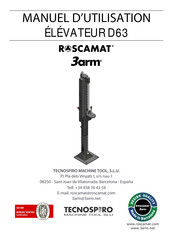 Tecnospiro 3arm ROSCAMAT D63 Manuel D'utilisation