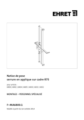 EHRET R75 Notice De Pose