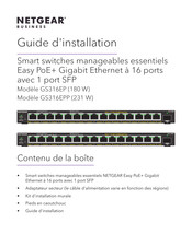 NETGEAR GS316EPP Guide D'installation