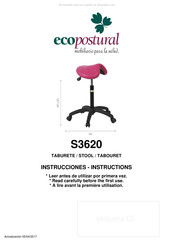 ECOPOSTURAL S3620 Manuel D'instructions