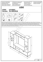 Dedeman LIDO UP 00361 Instructions D'assemblage