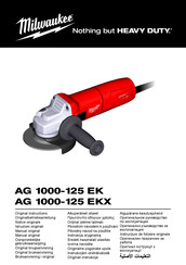 Milwaukee AG 1000-125 EKX Notice Originale