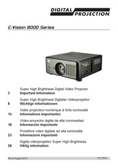 Digital Projection E-Vision 8000 Serie Manuel D'utilisation
