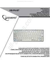 Gembird KB-P6-BT Manuel