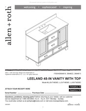 Allen + Roth LEELAND 48-IN LLSVT4839D Instructions De Montage