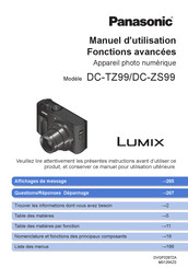 Panasonic Lumix DC-ZS99 Manuel D'utilisation