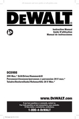 DeWalt DCD998 Guide D'utilisation