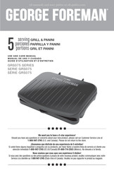 George Foreman GRS075 Serie Mode D'emploi