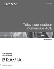 Sony BRAVIA KDL-37N4000 Mode D'emploi