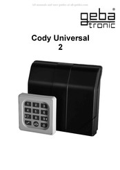 Geba Tronic Cody Universal 2 Mode D'emploi